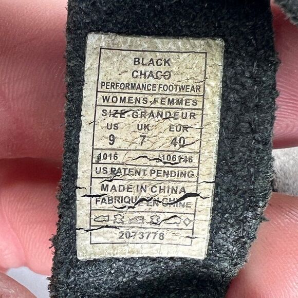 Chaco Women's Size 9 Fallon Black Leather Sandals - Picture 11 of 11